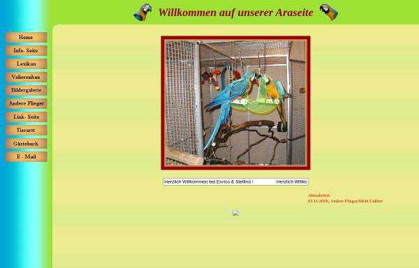 Vorschau von www.ara-seite.de, Unsere Papageienseite