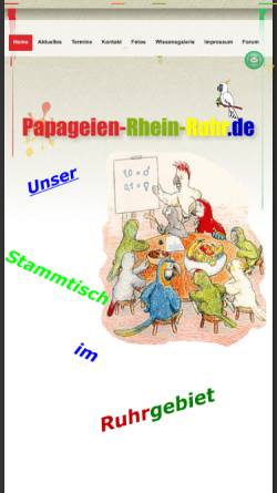 Vorschau der mobilen Webseite www.papageien-rhein-ruhr.de, Verein der Papageienfreunde Rhein-Ruhr e.V.