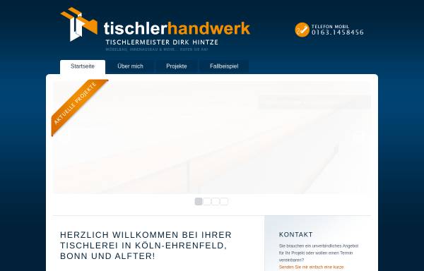 Vorschau von www.tischlermeister-hintze.de, Dirk Hintze, Tischlermeister