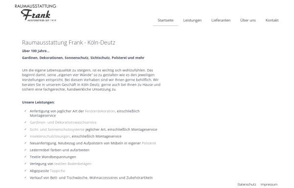 Vorschau von www.raumausstattung-frank-koeln.de, Raumausstattung Frank