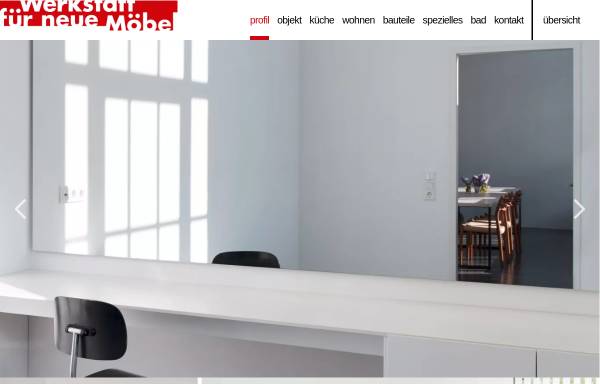 Vorschau von wfnm.de, Werkstatt für neue Möbel, Schreinerei und Innenausbau