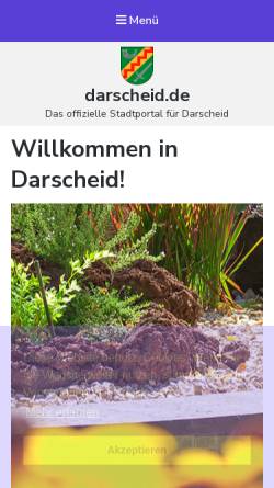 Vorschau der mobilen Webseite www.darscheid.de, Ortsgemeinde Darscheid