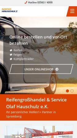 Vorschau der mobilen Webseite www.reifen-hauschulz.de, Reifen Hauschulz