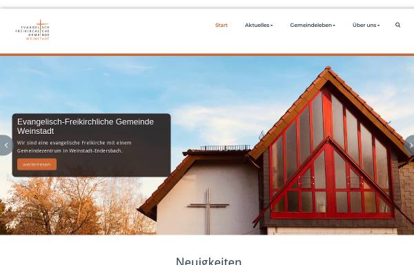 Vorschau von www.efg-weinstadt.de, Evangelisch-freikirchliche Gemeinde (Baptisten) Endersbach