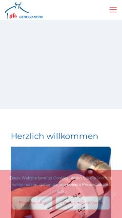 Vorschau der mobilen Webseite heizung-merk.de, Gerold Merk Heizungs- und Kaminbau