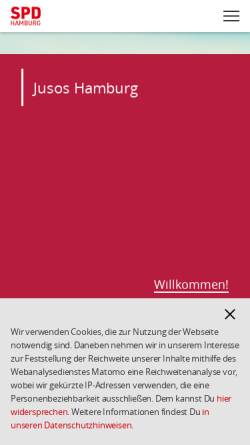 Vorschau der mobilen Webseite jusos.spd-hamburg.de, Jusos Hamburg