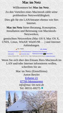 Vorschau der mobilen Webseite www.mac-im-netz.de, Mac im Netz