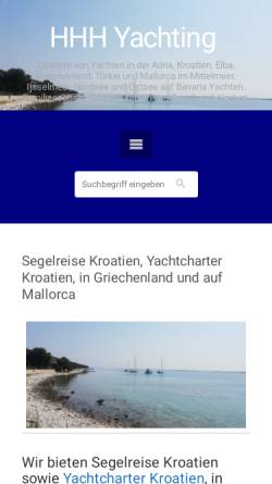 Vorschau der mobilen Webseite hhhyachting.de, Hhh Yachting