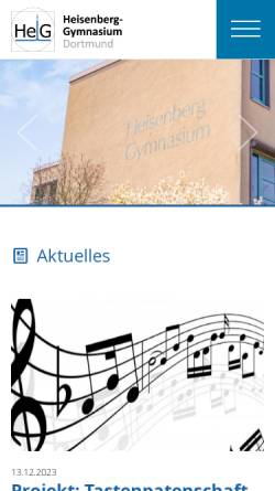 Vorschau der mobilen Webseite www.heig-do.de, Heisenberg-Gymnasium