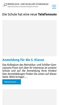 Vorschau der mobilen Webseite www.rsg-gym.org, Reinoldus und Schiller Gymnasium