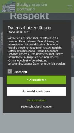 Vorschau der mobilen Webseite stadtgymnasium.com, Stadtgymnasium Dortmund