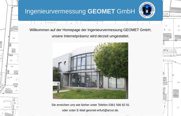 Vorschau von www.geomet-erfurt.de, Ingenieurvermessung Geomet GmbH