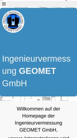 Vorschau der mobilen Webseite www.geomet-erfurt.de, Ingenieurvermessung Geomet GmbH