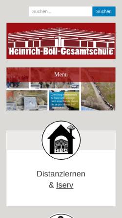 Vorschau der mobilen Webseite www.hbgdo.de, Heinrich Böll Gesamtschule