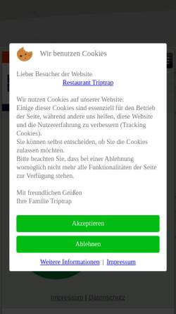 Vorschau der mobilen Webseite www.restaurant-triptrap.de, Landgasthof Triptrap