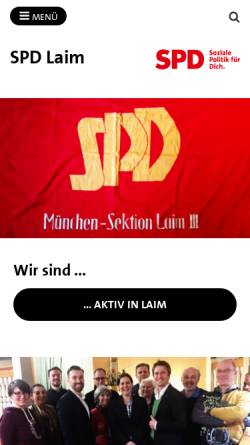 Vorschau der mobilen Webseite www.spd-laim.de, SPD-Ortsverein München-Laim