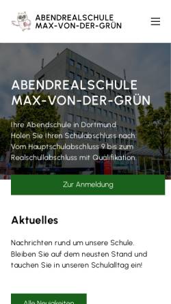 Vorschau der mobilen Webseite www.ars-do.de, Abendrealschule Dortmund
