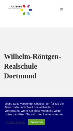 Vorschau der mobilen Webseite www.wilhelm-roentgen-realschule-dortmund.de, Wilhelm Roentgen Realschule
