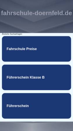 Vorschau der mobilen Webseite fahrschule-doernfeld.de, Fahrschule Dörnfeld