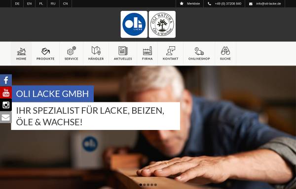 Vorschau von www.oli-lacke.de, Oli Lacke GmbH
