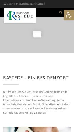 Vorschau der mobilen Webseite www.rastede.de, Gemeinde Rastede