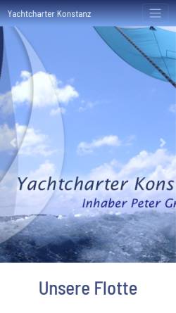 Vorschau der mobilen Webseite yachtcharter-konstanz.de, Peter Gruben Yachtcharter Bodensee