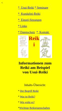 Vorschau der mobilen Webseite usui-reiki.de, Manfred und Martha Dörsch