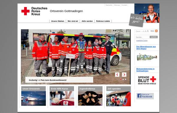 Vorschau von www.drk-gottmadingen.de, Deutsches Rotes Kreuz Gottmadingen