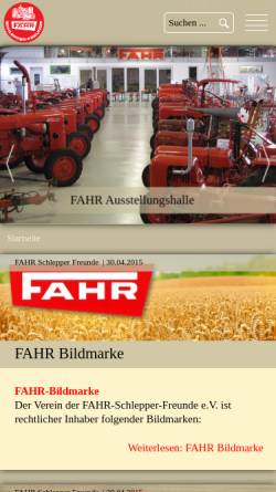 Vorschau der mobilen Webseite www.fahr-schlepper-freunde.de, FAHR Schlepper Freunde