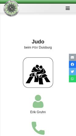 Vorschau der mobilen Webseite psv-duisburg.de, PSV-Duisburg-Judo