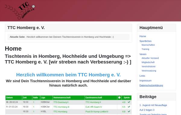 Vorschau von ttc-homberg.de, TTC Homberg e.V