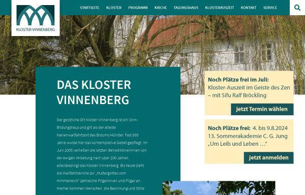 Vorschau von www.kloster-vinnenberg.de, Kloster Vinnenberg