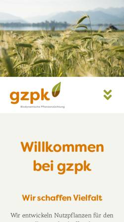 Vorschau der mobilen Webseite www.gzpk.ch, Getreidezüchtung Peter Kunz