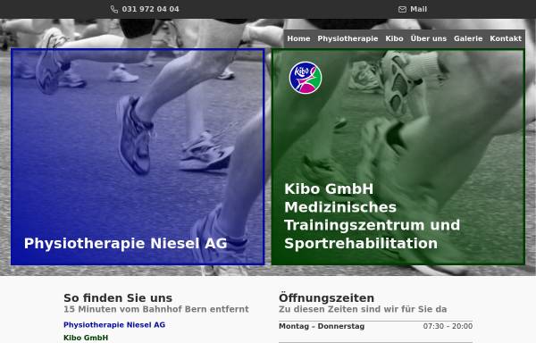 Vorschau von www.kibo-physio.ch, Kibo Physiotherapie Bern