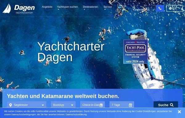 Vorschau von www.yachtcharter-dagen.de, Yachtcharter Dagen (YCD)