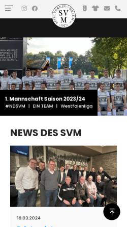 Vorschau der mobilen Webseite www.sv-mesum.de, Mesum
