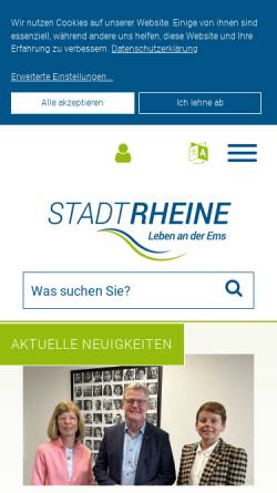 Vorschau der mobilen Webseite www.rheine.de, Rheine