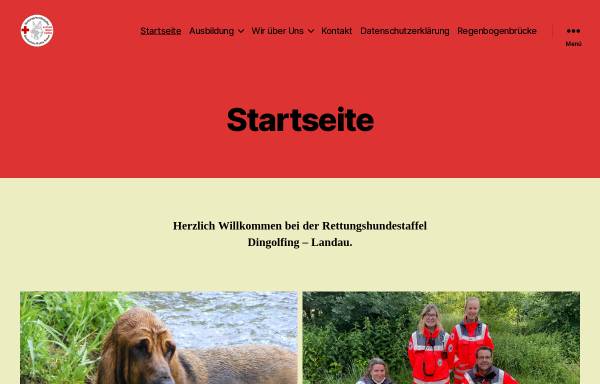 Vorschau von www.rettungshundestaffel-dingolfing.de, BRK Rettungshundestaffel Dingolfing-Landau