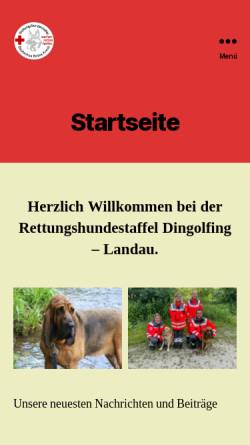 Vorschau der mobilen Webseite www.rettungshundestaffel-dingolfing.de, BRK Rettungshundestaffel Dingolfing-Landau