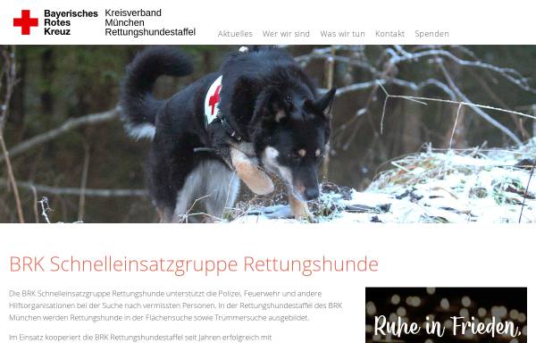 Vorschau von www.rettungshundestaffel-muenchen.de, BRK Rettungshundestaffel München