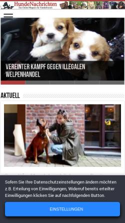 Vorschau der mobilen Webseite www.rettungshunde.de, DRK Rettungshundestaffel Bad Kreuznach
