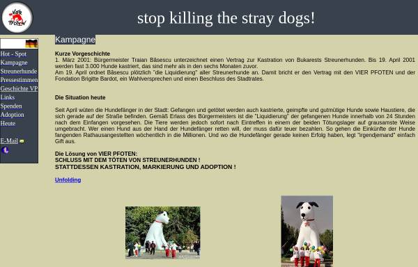 Vorschau von straydogs.ines.ro, Stoppt das Töten der Straßenhunde