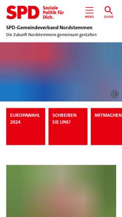 Vorschau der mobilen Webseite spd-nordstemmen.de, SPD Nordstemmen
