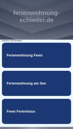 Vorschau der mobilen Webseite www.ferienwohnung-schieder.de, Ferienwohnung im Niesetal