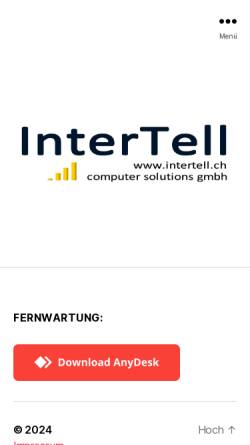 Vorschau der mobilen Webseite www.intertell.ch, Intertell