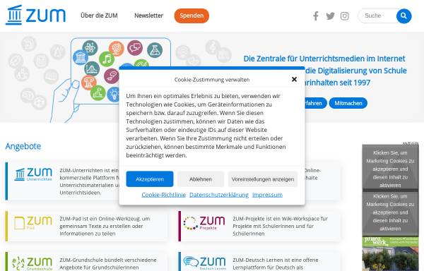 Vorschau von www.zum.de, Gehorsam, pflichtbewusst und opferwillig