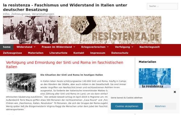 Vorschau von www.partigiani.de, Partigiani - die italienische Resistenza