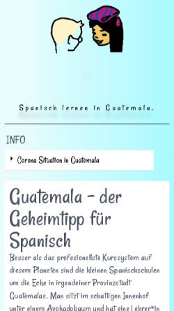 Vorschau der mobilen Webseite www.guatemala365.de, Guatemala365.de