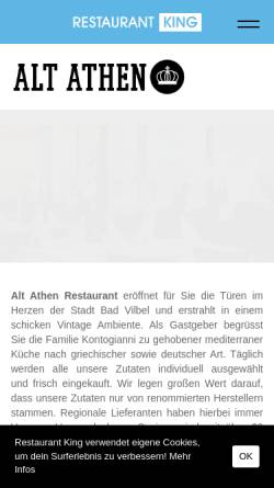 Vorschau der mobilen Webseite www.athen-restaurant.de, Restaurant Alt-Athen