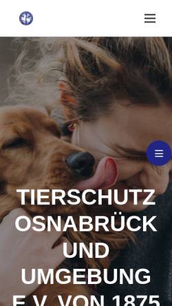 Vorschau der mobilen Webseite tierschutz-osnabrueck.de, Tierhilfe Osnabrück